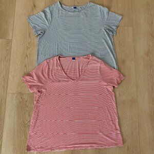 Bundle of 2 Old Navy Women’s Striped T-Shirts Size XL